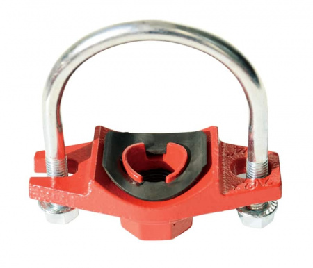 U-образный хомут-седелка под резьбу LedeGroove BSPT (30mm), Ду 65х25, 21/2"х1" (76х34мм)